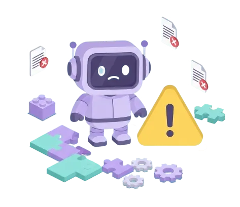 AI project failure concept illustration