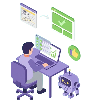 Successful AI implementation concept