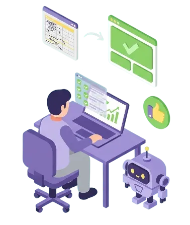 Successful AI implementation concept