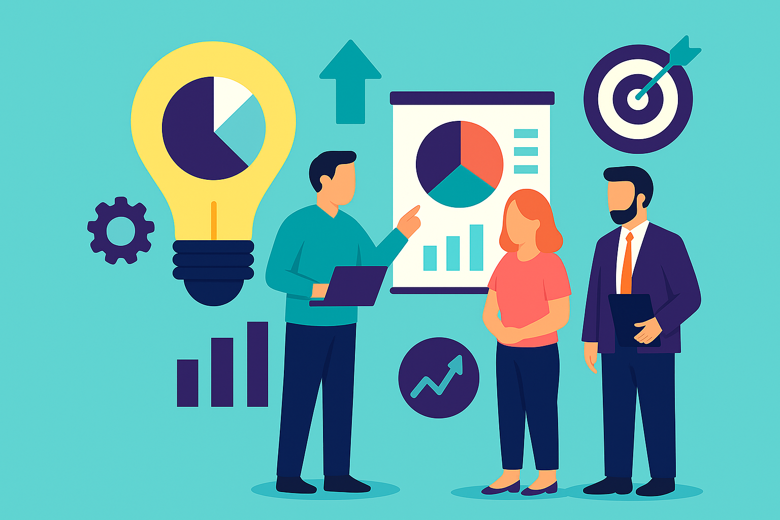 Team presenting data