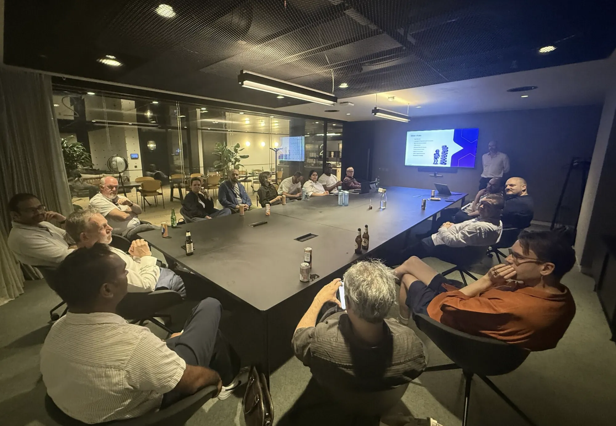 Xerini AI session, evening boardroom